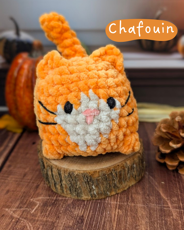 Chat en crochet , peluche à adopter