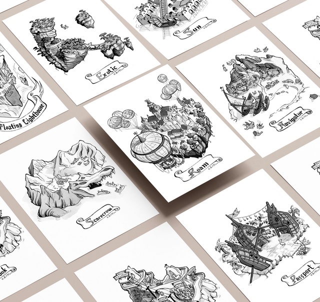 îles fantasy - L'aventure du Lama - Illustrations à l'unité