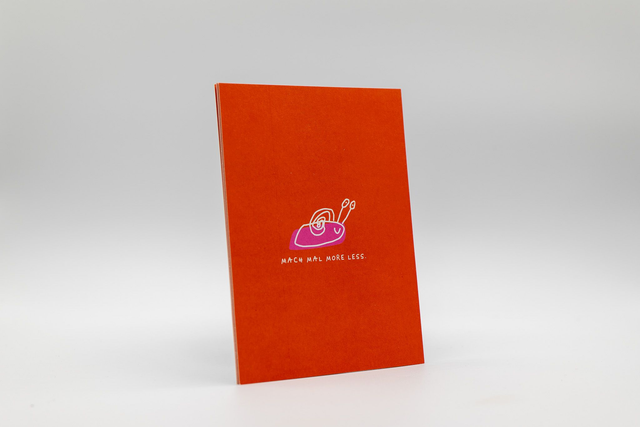 Postkarte "mach mal more less"
