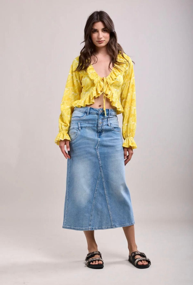 Spring jeans rok - jeans blauw