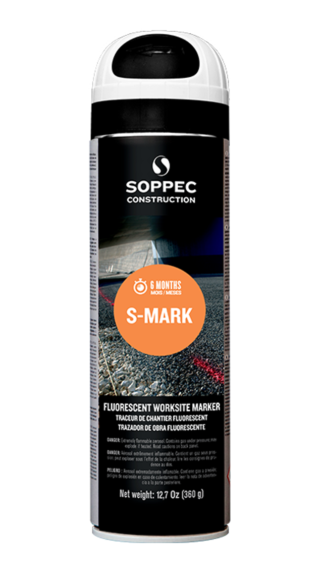 TRACEUR DE CHANTIER S-MARK NON FLUO BLANC 650 ML