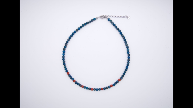 Collier lapis lazuli et jaspe rouge