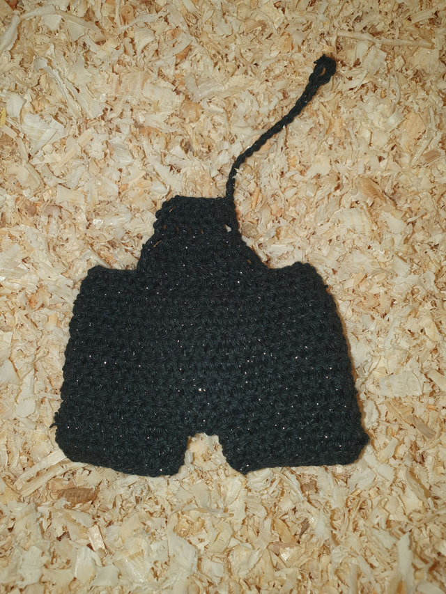 Salopette pour Camille Noire effet métallisé (seule)