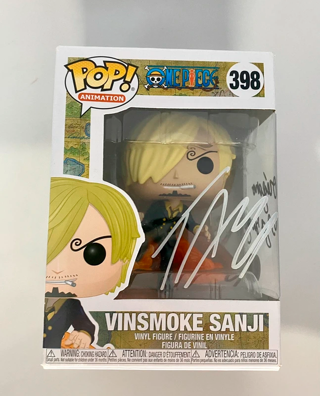 Funko Vinsmoke Sanji #398 - One Piece firmado por Taz Skylar SWAU authentication