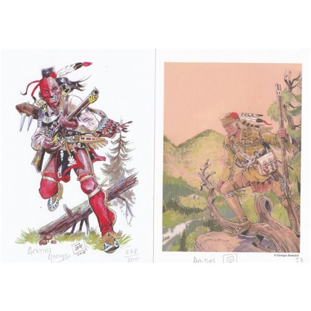 2 ex-libris A5 La saga de Bas de Cuir signés par Georges Ramaïoli limité à 500 ex