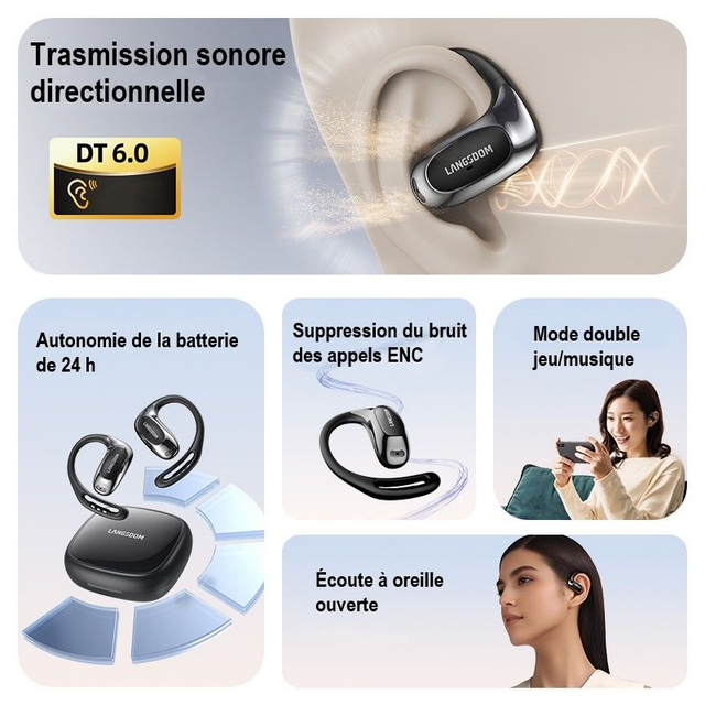 Langsdom TE10 Noir, parfaitement conçu pour un style de vie actif.il est adapté à une utilisation quotidienne prolongée