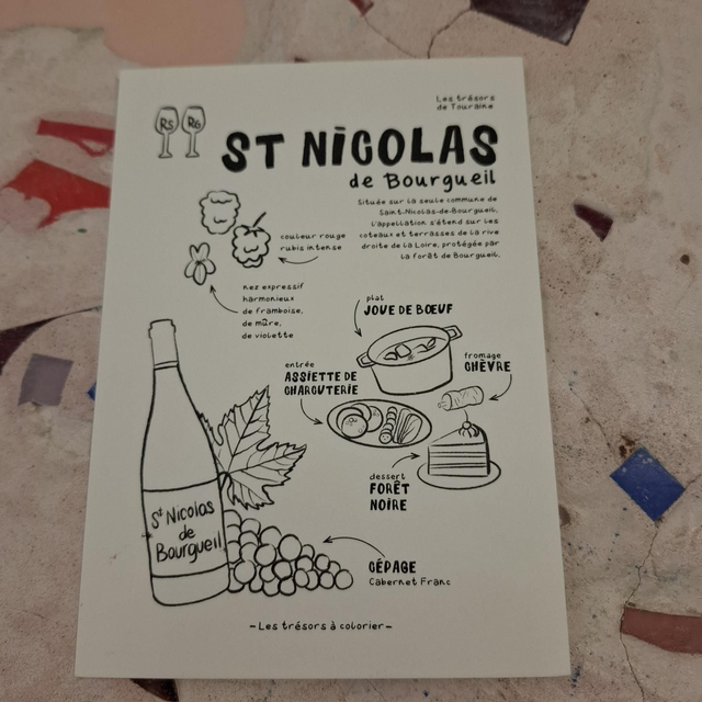 Lale-18 coloriage carte A6 Saint Nicolas 