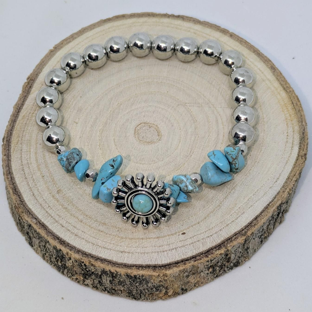 Bracelet &quot;Soleil&quot; turquénite BB-016