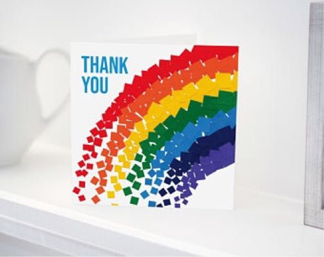 Text Card – Thank You Rainbow Card 