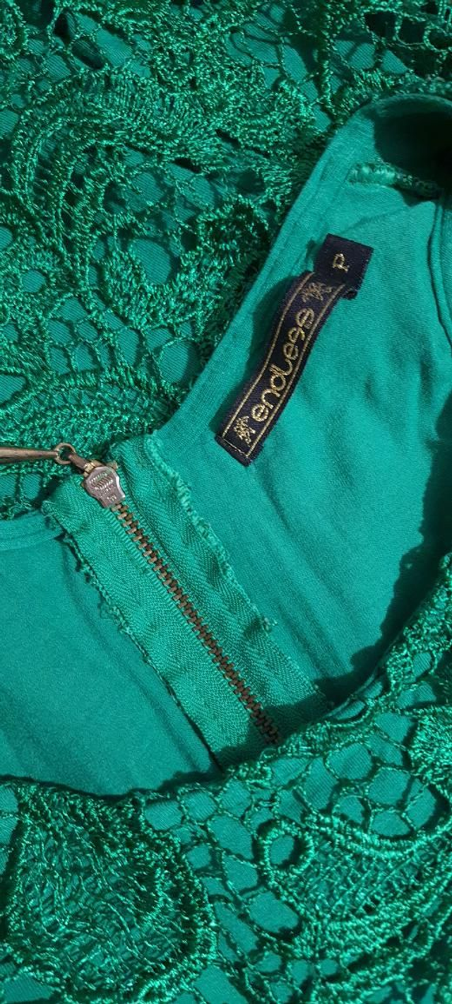 Vestido verde de Renda, T/P
