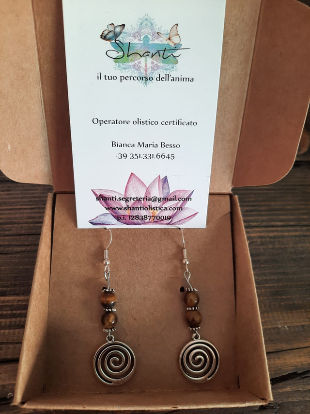 Orecchini donna occhio di tigre