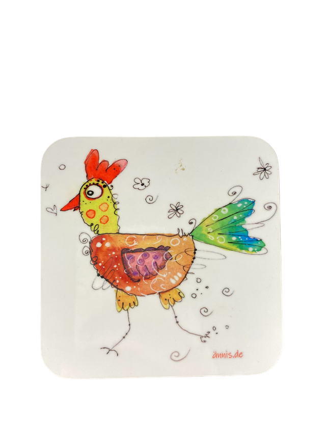 Untersetzer "Hühnerdame"