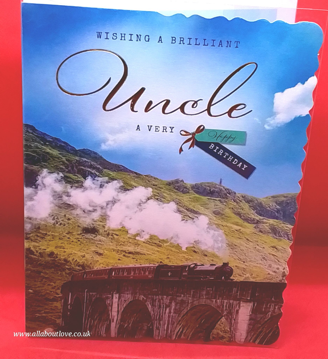 Uncle Birthday Card Stunning Design Steam Train 