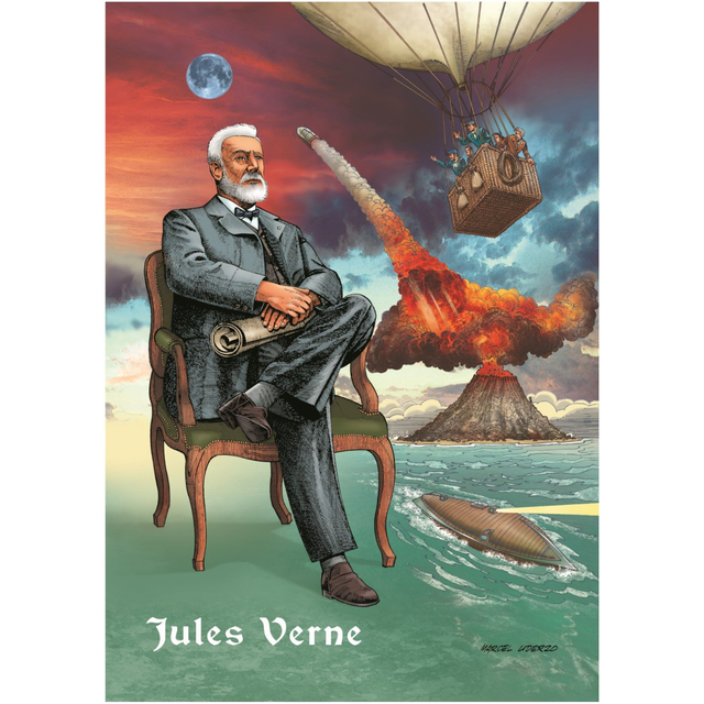Marcel Uderzo : Portfolio Jules Verne - 18 ex-libris