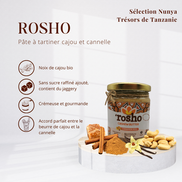 ROSHO - Pâte à tartiner cajou - cannelle