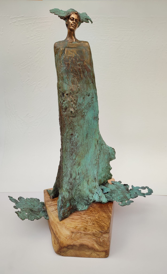 Rewia natury, 50x38x24 brąz jesion unikat