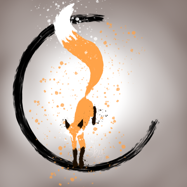 Marque page renard/kitsune