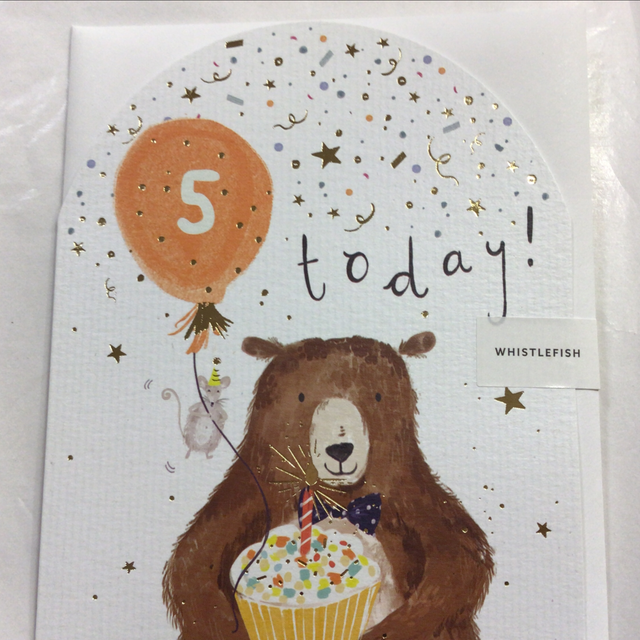 Birthday Age 5th (Bear and Balloon) WF