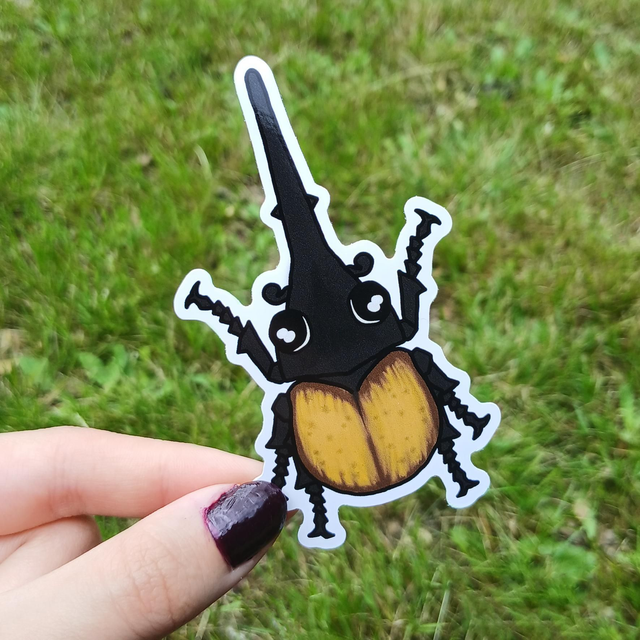 Horned Hercules Beetle Sticker
