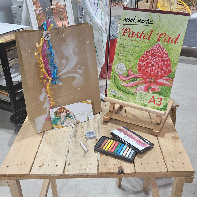 Ensemble paysage aux carrés pastels