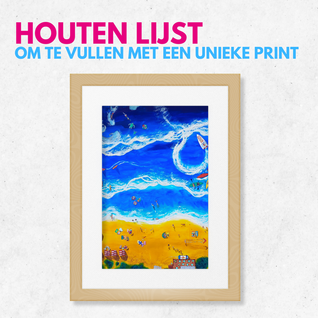 Houten lijst blanco | voor A4 print