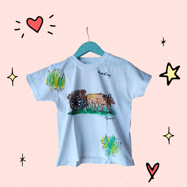 Tee-shirt enfant charrette 
