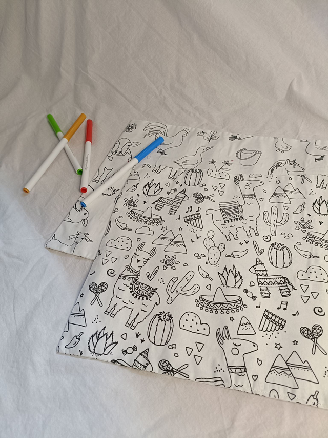 Set de table à colorier