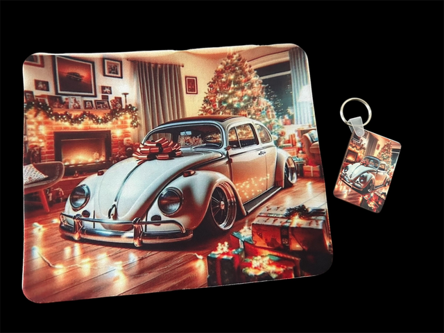 Coffret à personnaliser 1 tapis de souris + 1 porte clés assorti