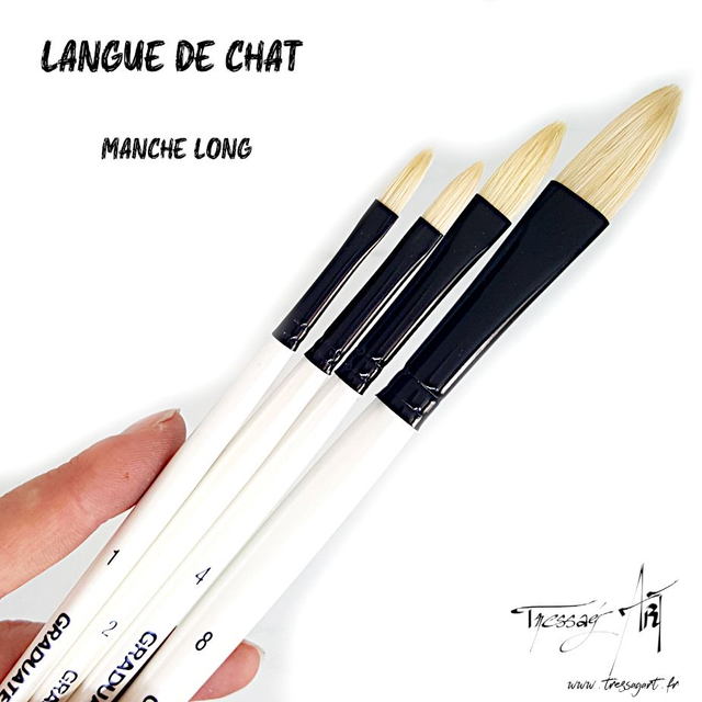 DALER ROWNEY - PINCEAU LONG UNITE - LANGUE DE CHAT - SOIE PORC - CA069