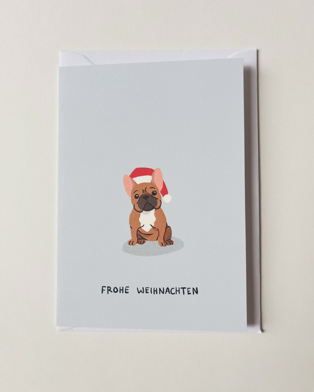 Weihnachtskarte "Frenchie"