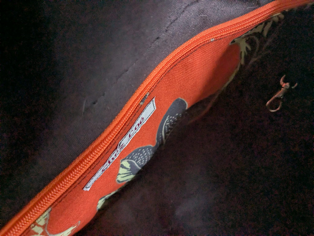 Sac banane grand modèle fleuri rouille