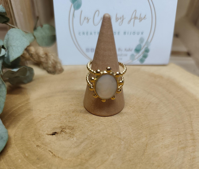 BAGUE ACIER INOXY / BLANC 0000786