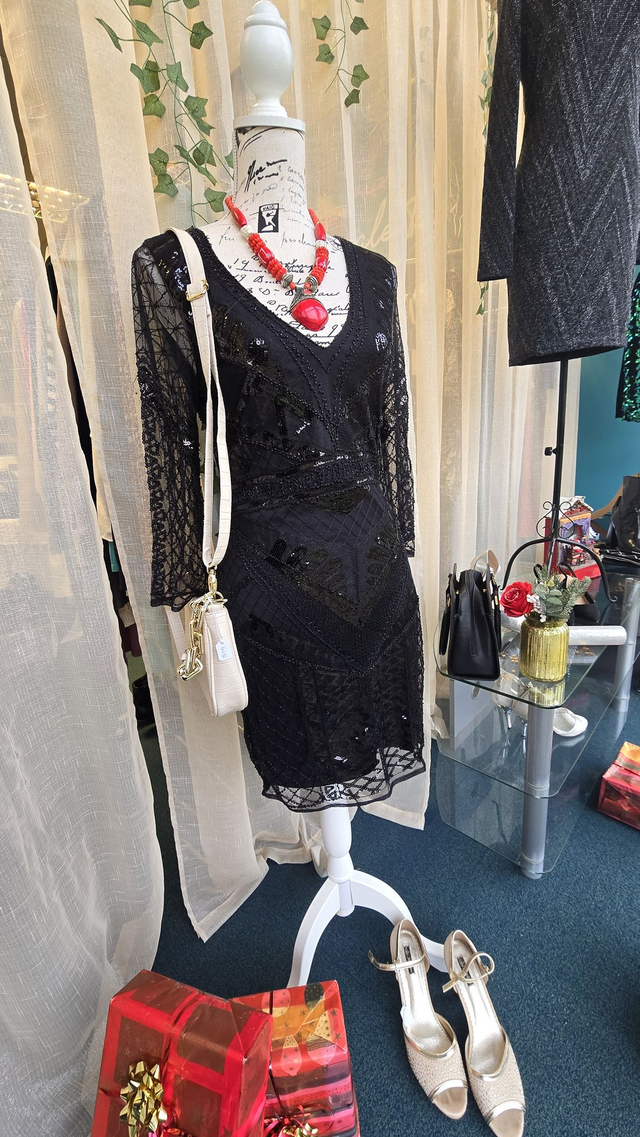 Sequin black dress 