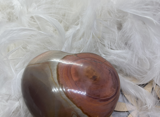 Cœur en Jaspe Polychrome 