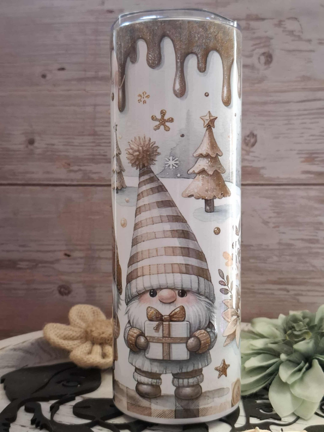 Gourde canette gnome de noel personnalisée
