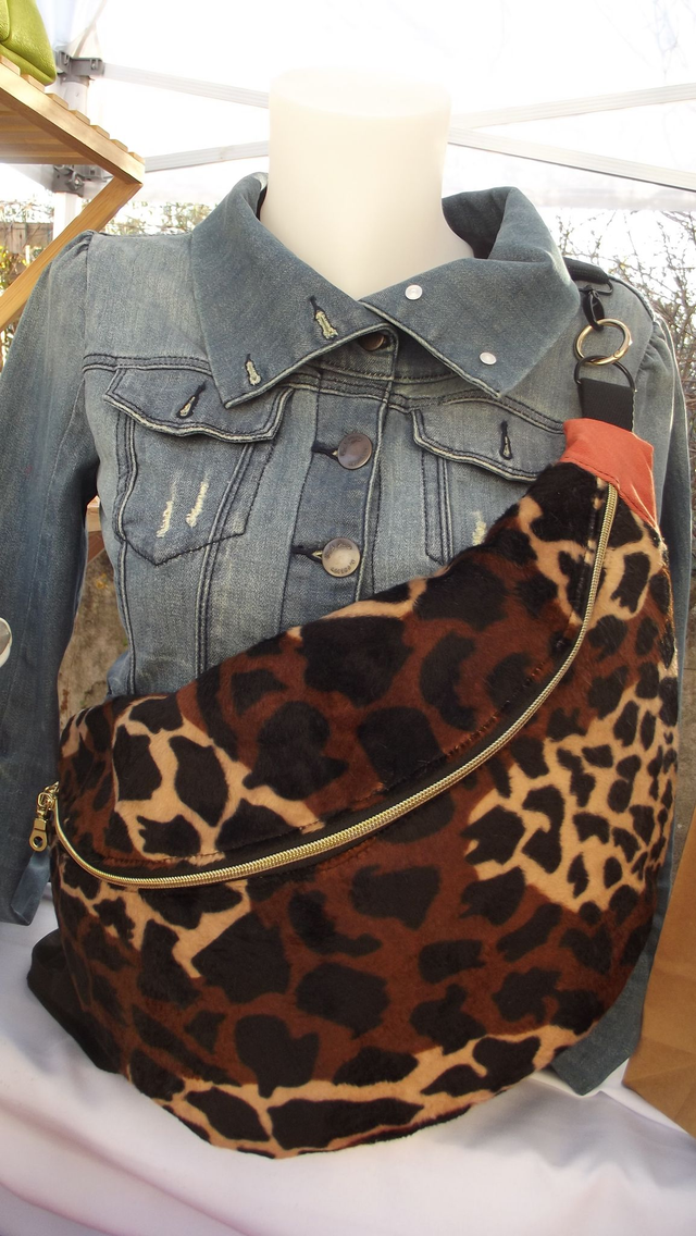 Sac fausse fourrure Girafe