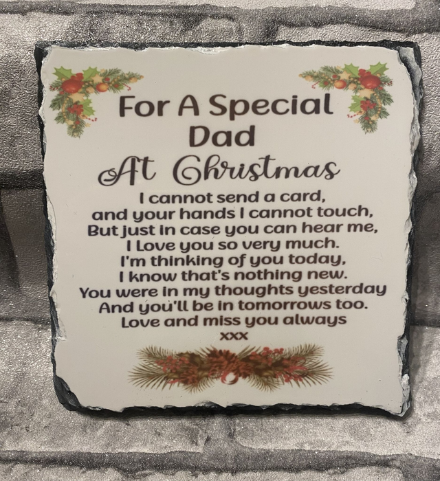 Christmas memorial slate 