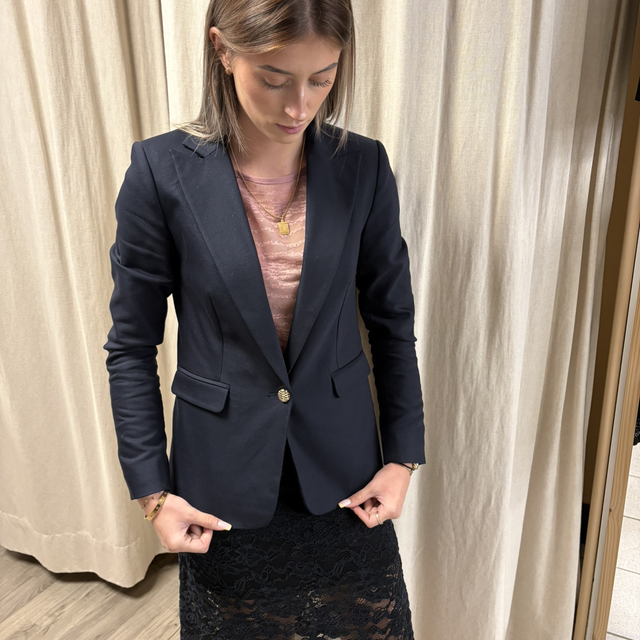 Blazer marine cintré Morgan
