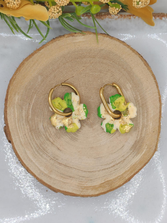 Fleur Mohana blanc vert réversible