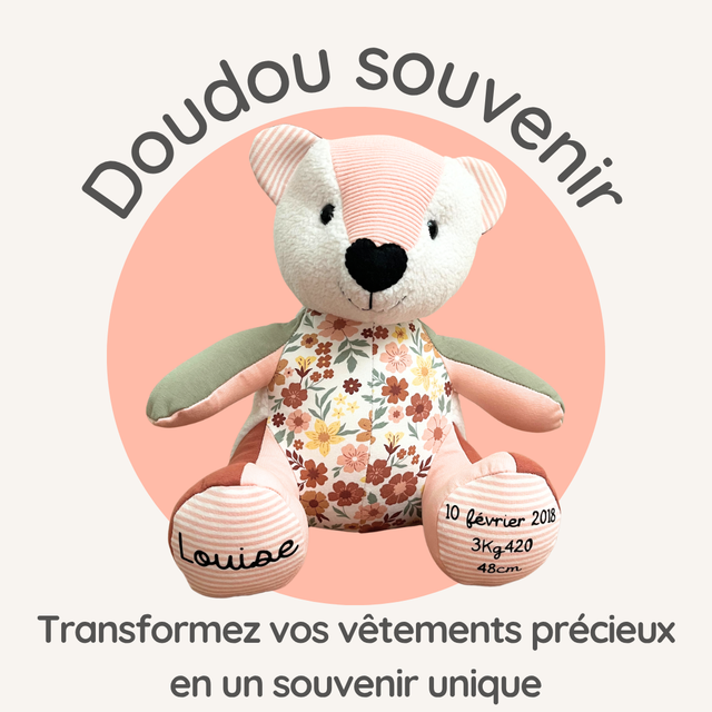 Doudou Souvenir personnalisé – Créé à partir de vos vêtements