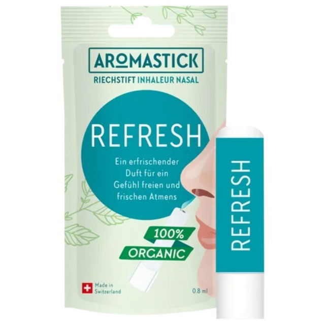 Stick Inhalador Refresh Organic 0.8ml Aromastick