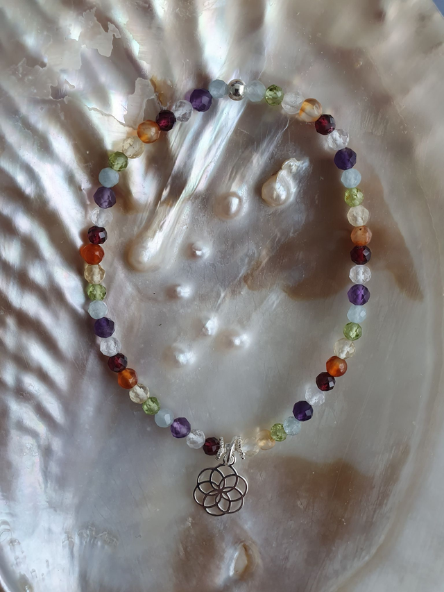 Armband Chakra mit Blume des Lebens