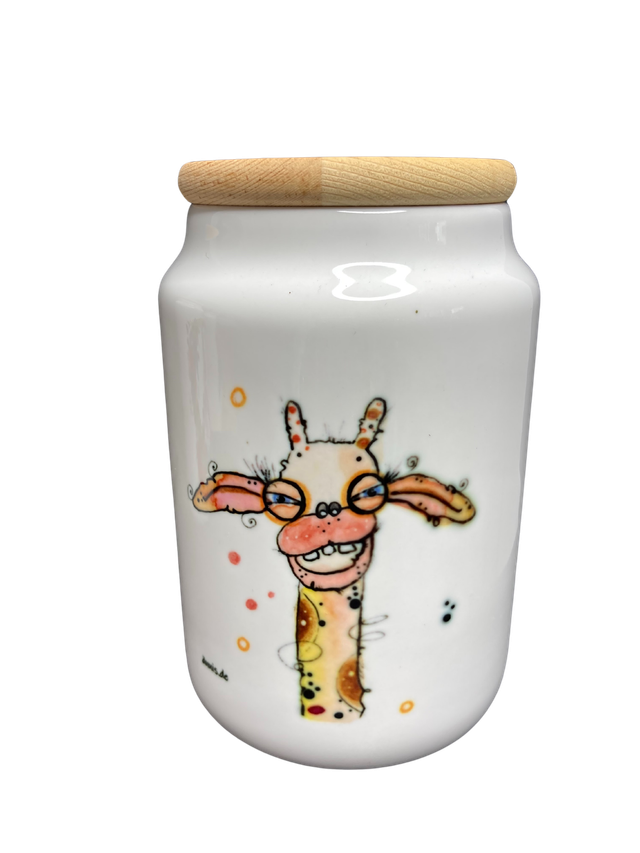 Keramikdose "Grinse-Giraffe"