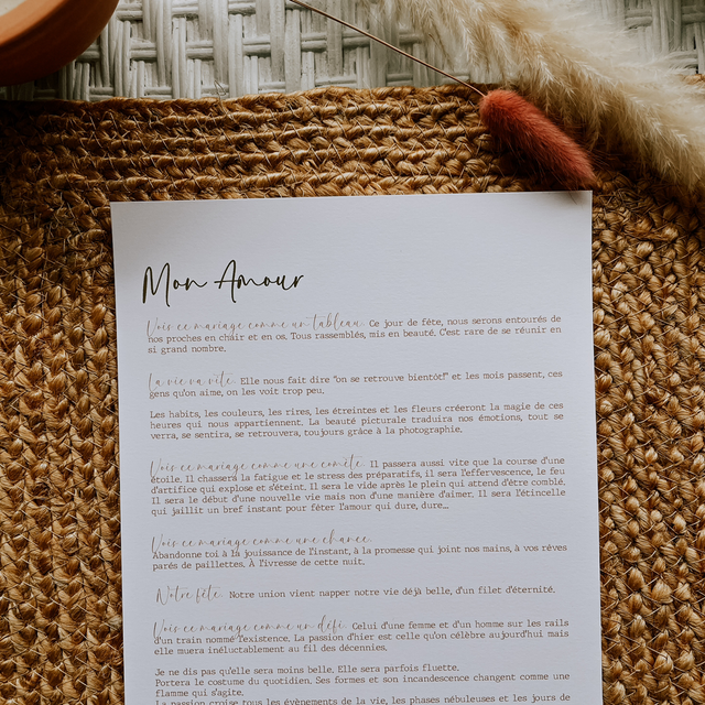 Affiche « Mon Amour »