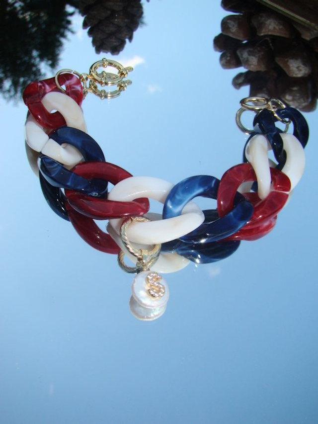 Bracelet gros maillons en acrylique Fraans