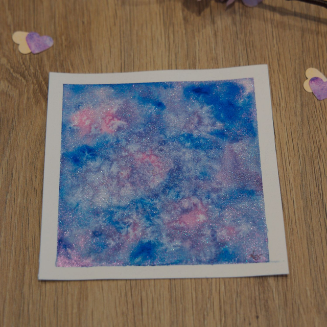 Carte décorative - Galaxie bleue ciel