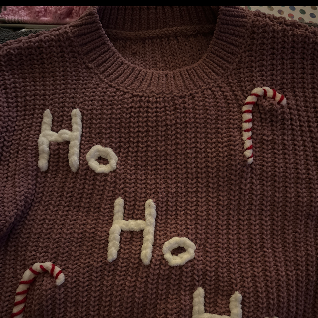 Purple Christmas jumper 2-4year 