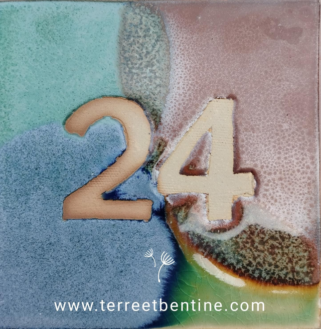 2 CHIFFRES - N°24 - COLLECTION "Plume de paon" - TYPO "Naturelle"