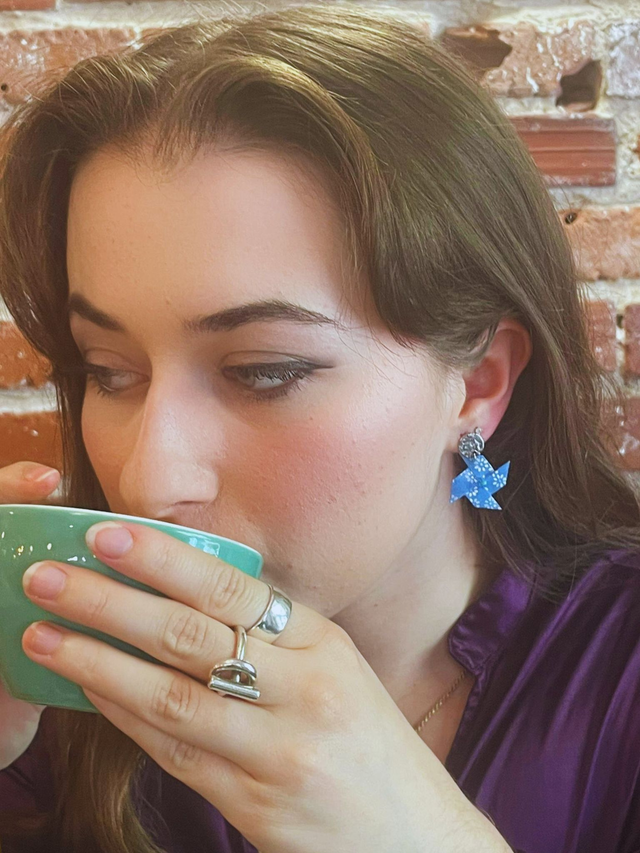 Boucles d’oreilles « Moulins en Papier Japonais »