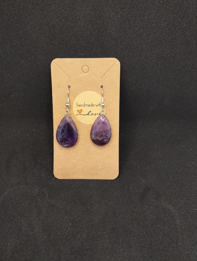 Boucle d'oreille en améthyste